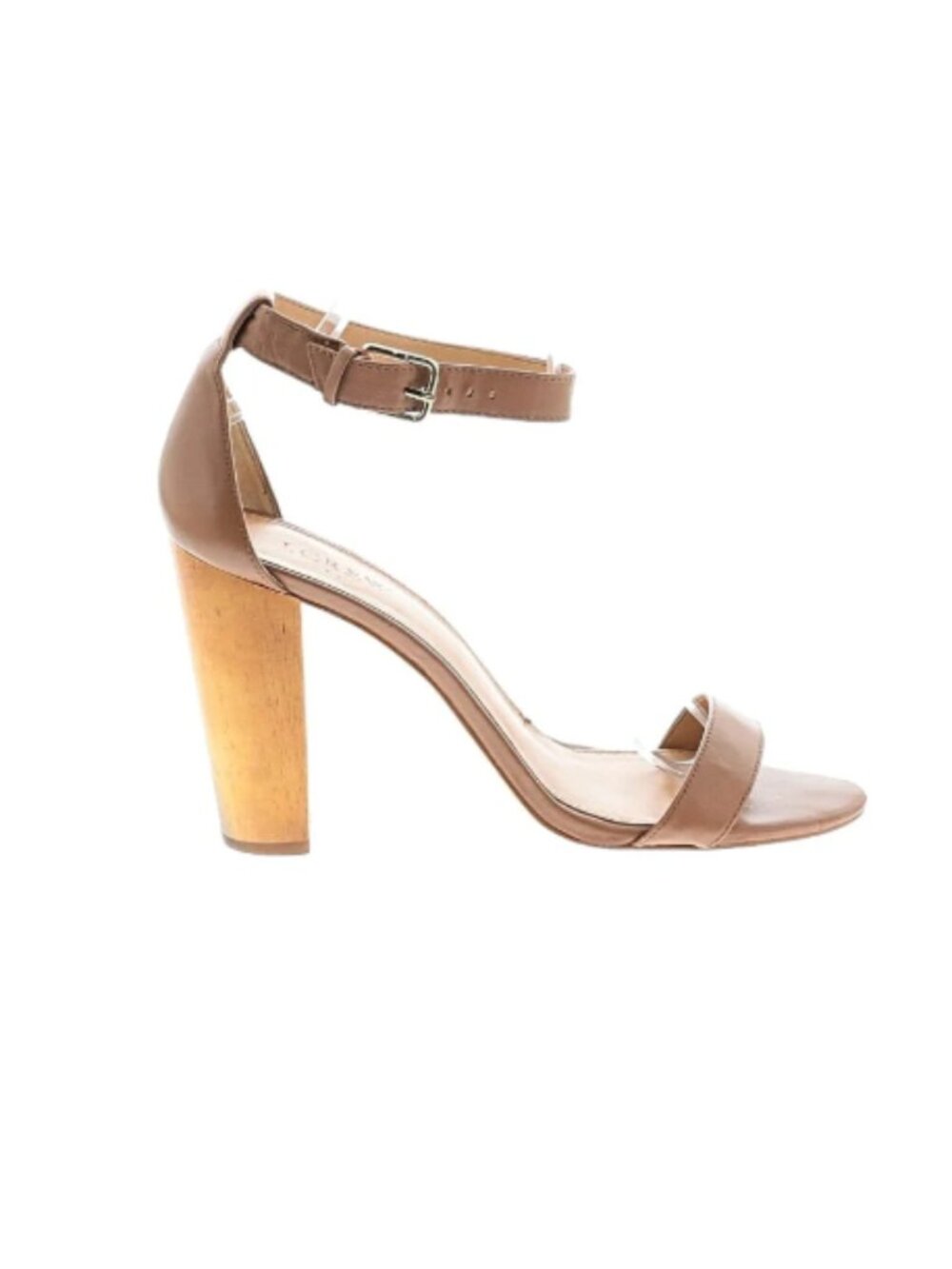 J. Crew Leather Block Heel Sandals Size 6 Tan Neutral Ankle Strap